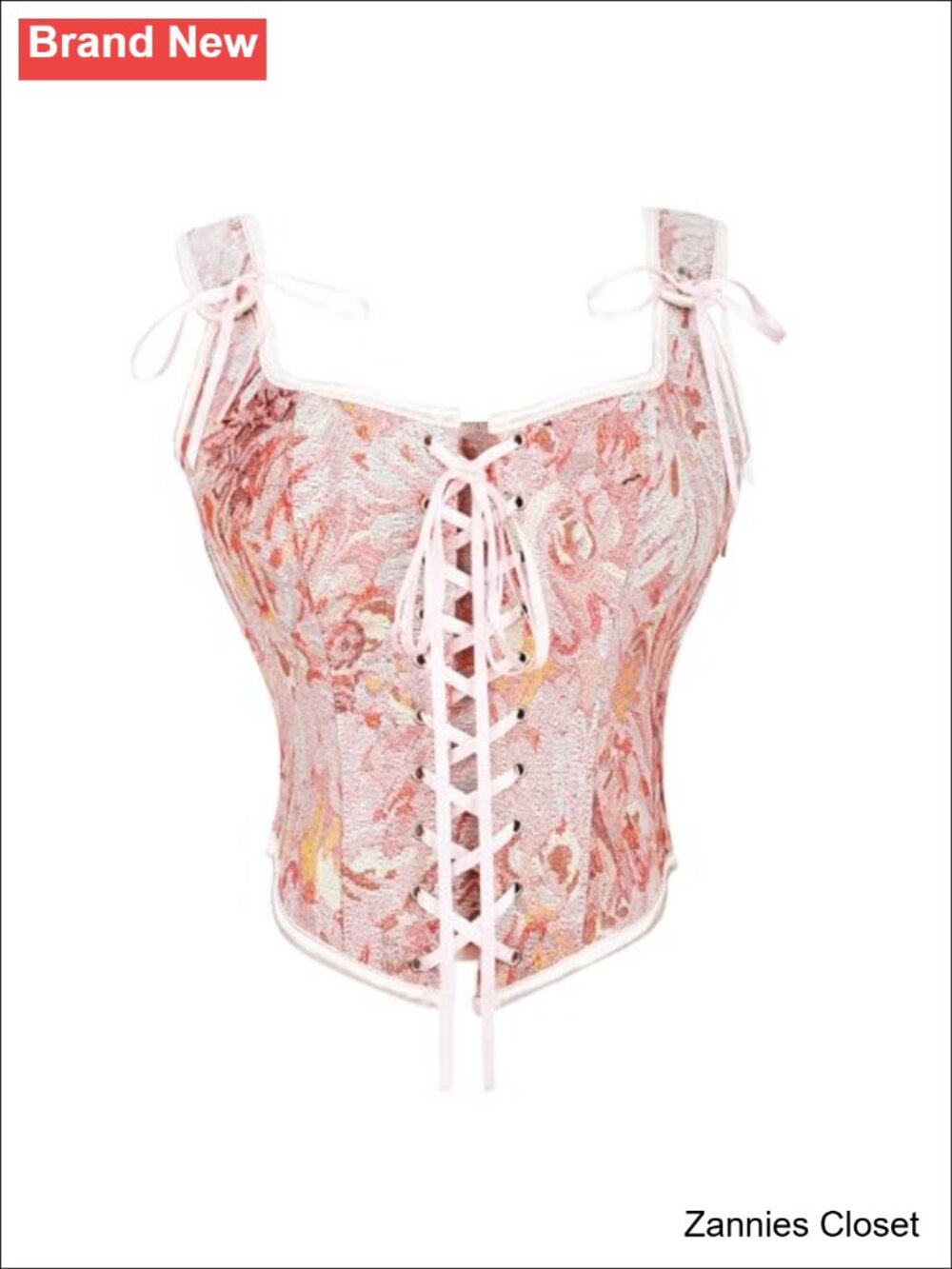 ✨ Emprier Corset Top Women Floral Renaissance Cottagecore Overbust Bustier
